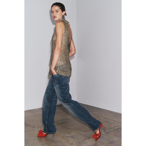 ZARA FRINGED HIGH-HEEL SANDALS - Picture 2 of 6